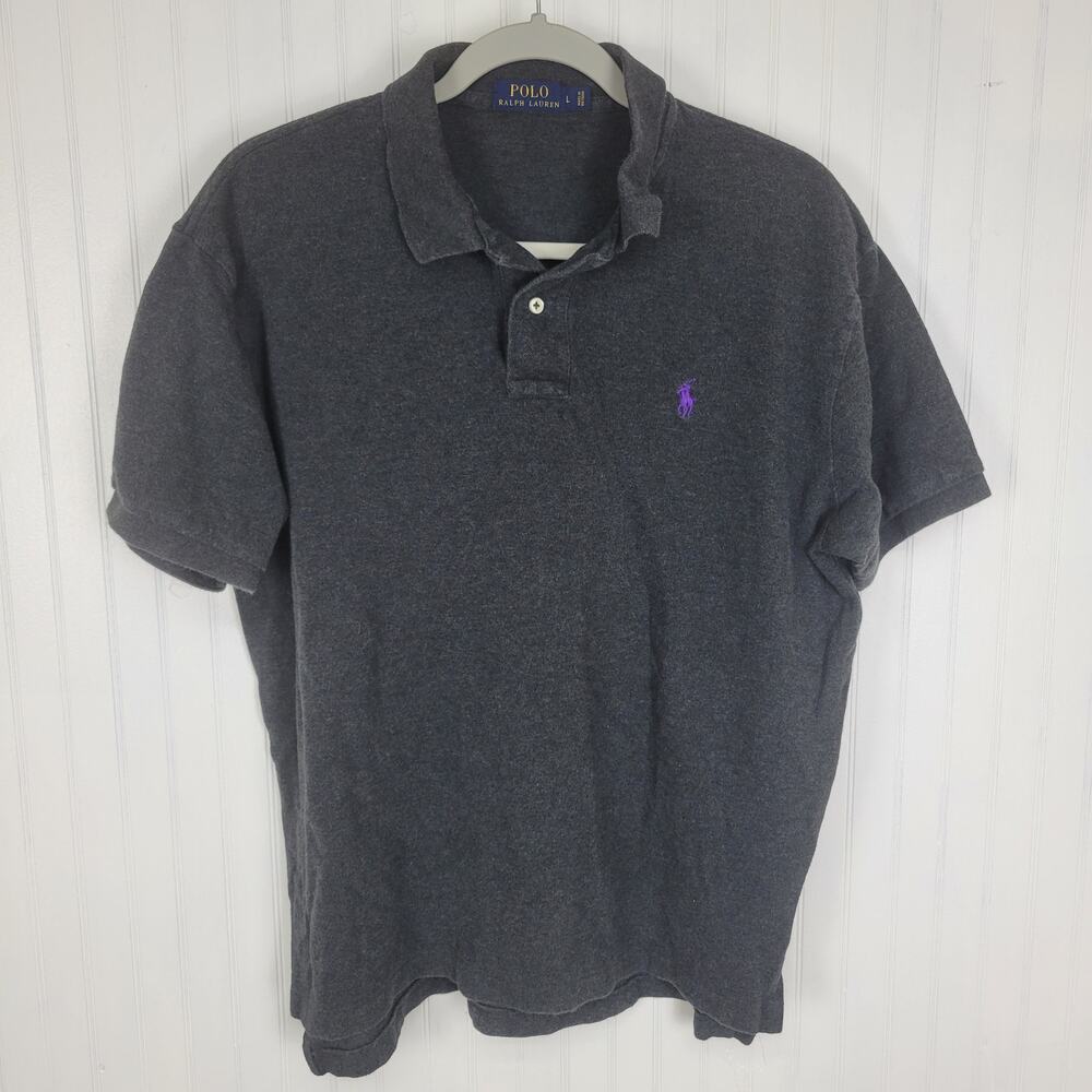Polo Ralph Lauren Grey Polo Shirt Size Large